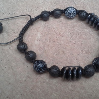 lávový kameň, achát a hematitové placky width=200 height=200